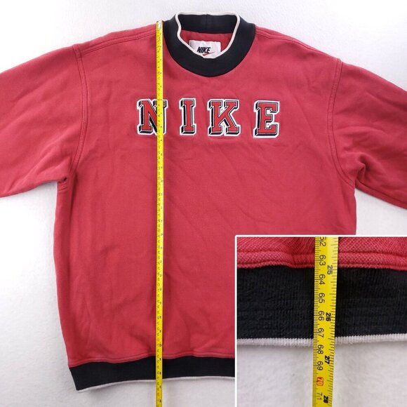 Nike Vintage Sweatshirt Silver Tag 90s Spell Out Block Letter Swoosh Men's Large - Picture 9 of 14